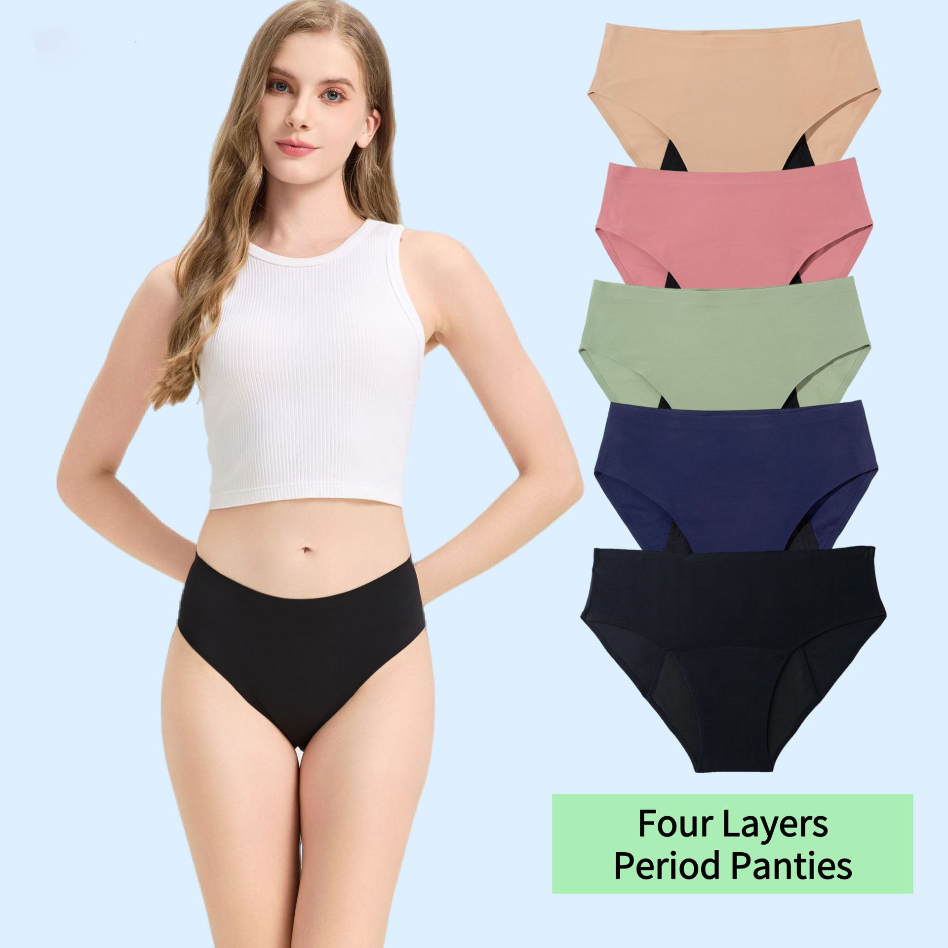Period Panty Absorbent - Periodenunterwäsche für Frauen, 50 ml Saugfähigkeit,