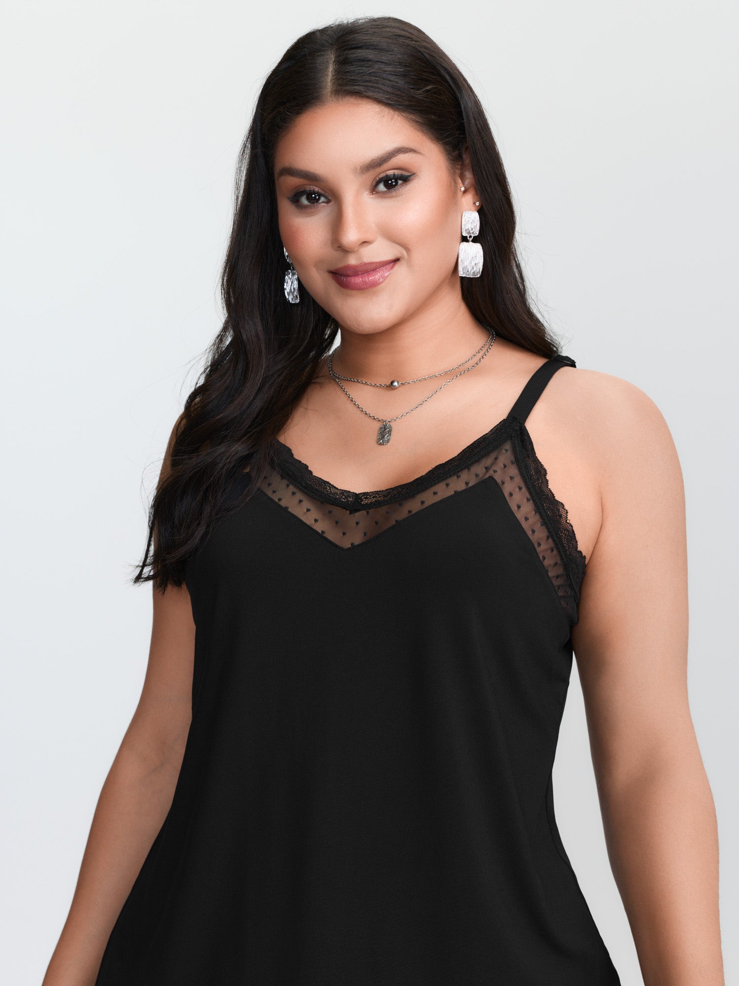 Schwarzes Strick-Camisole-Tank – Cami Top Lace Bewertung und Preis