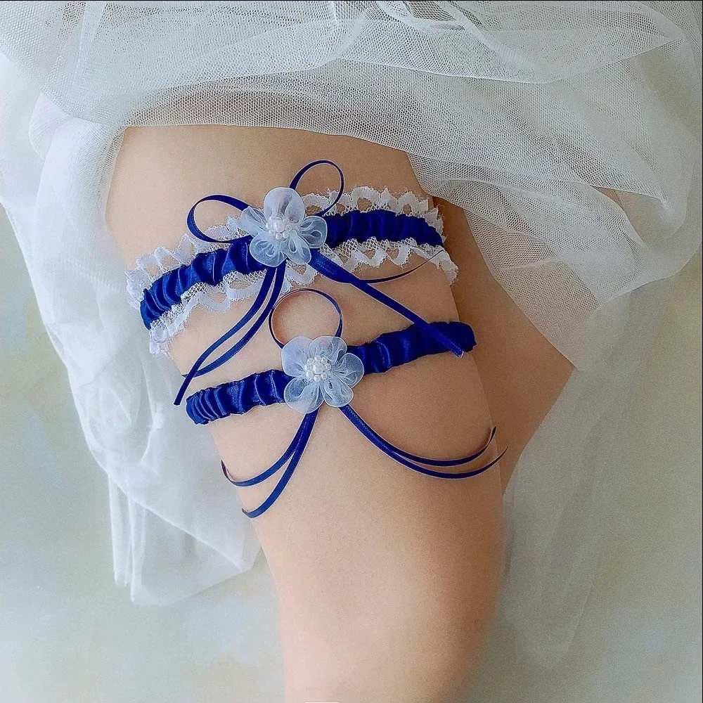 2 teile/satz Satin Band Hochze – Garter Belt Set Bewertung und Preis