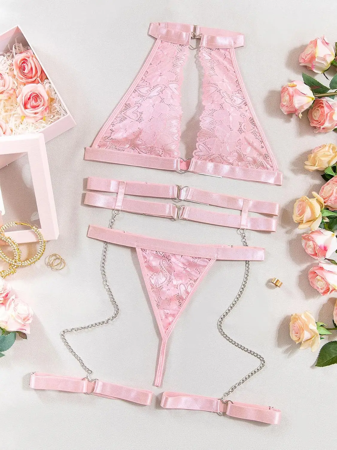 Foxiny Sexy Halter Herzring-Au – Garter Belt Set Bewertung und Preis